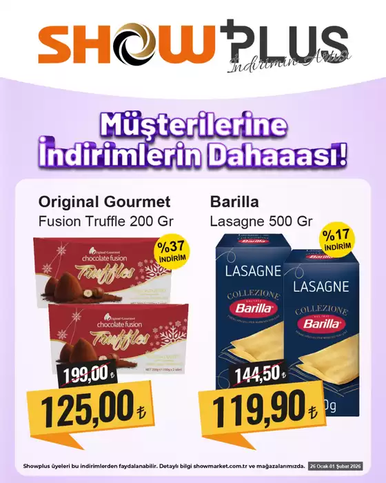 Show Market kataloğu | Müşterilerimiz için özel fırsatlar | 2026-01-26T00:00:00.000Z - 2026-02-01T00:00:00.000Z