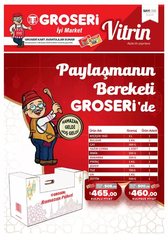 Groseri kataloğu, Karacaömer | Groseri katalog | 2026-02-01T00:00:00.000Z - 2026-02-28T00:00:00.000Z