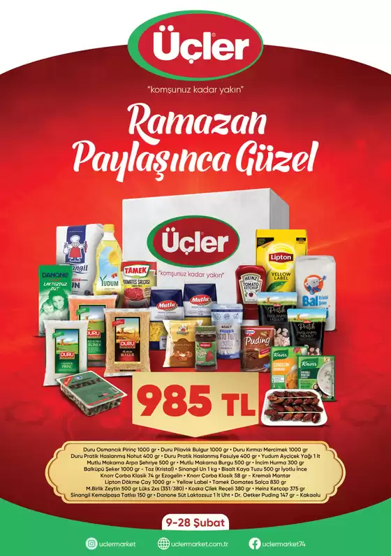 Üçler Market kataloğu, Marmaris | Üçler Market katalog | 2026-02-09T00:00:00.000Z - 2026-02-28T00:00:00.000Z
