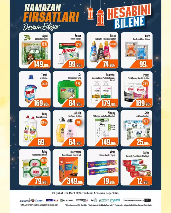 Essen AVM kataloğu, Selçuklu | Özel fırsatlar | 2026-02-27T00:00:00.000Z - 2026-03-12T00:00:00.000Z