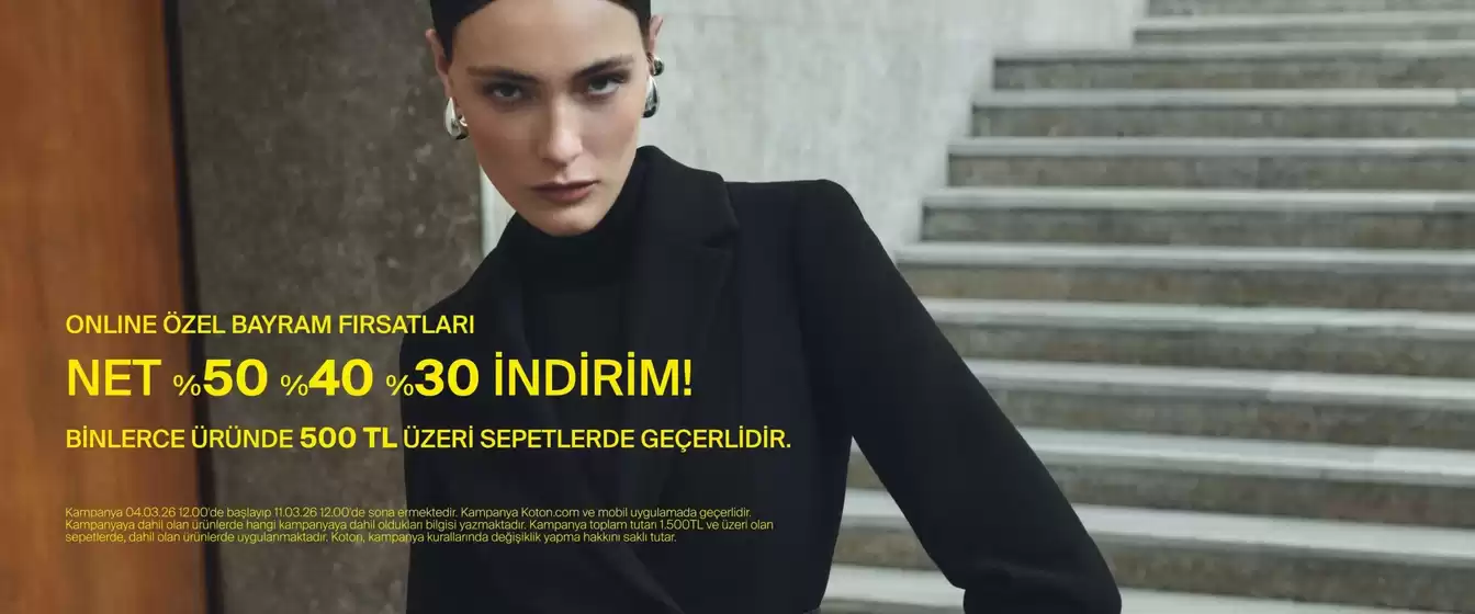 Koton kataloğu, Bornova | Net %50 Indirim | 2026-03-04T00:00:00.000Z - 2026-03-11T00:00:00.000Z