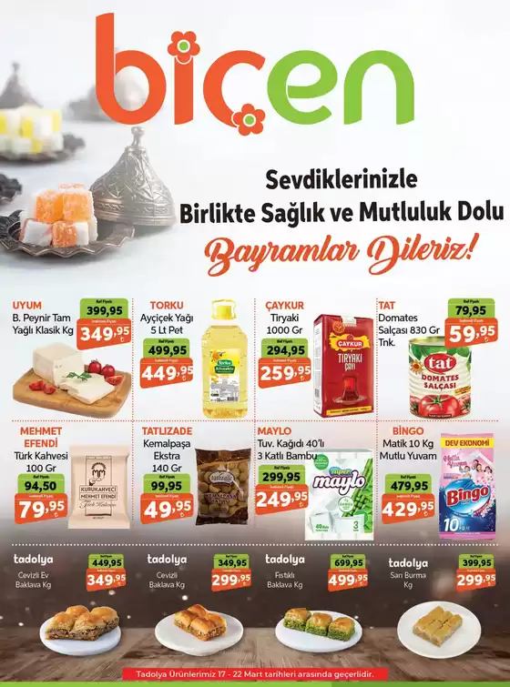Biçen Market kataloğu, Odunpazarı | Biçen Market katalog | 2026-03-17T00:00:00.000Z - 2026-03-22T00:00:00.000Z