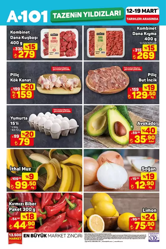 A101 kataloğu, Derince (Kocaeli) | A101 Tazenin Yıldızları | 2026-03-12T00:00:00.000Z - 2026-03-19T00:00:00.000Z