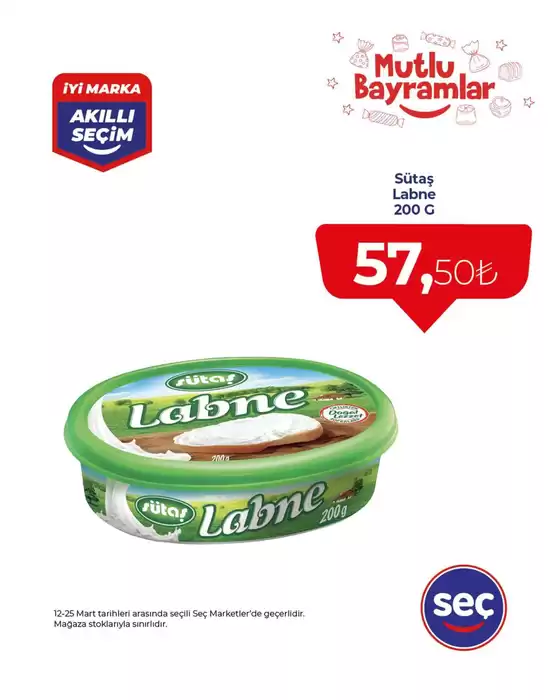 Seç Market kataloğu, Bolu | En iyi fırsatlar ve indirimler | 2026-03-12T00:00:00.000Z - 2026-03-25T00:00:00.000Z