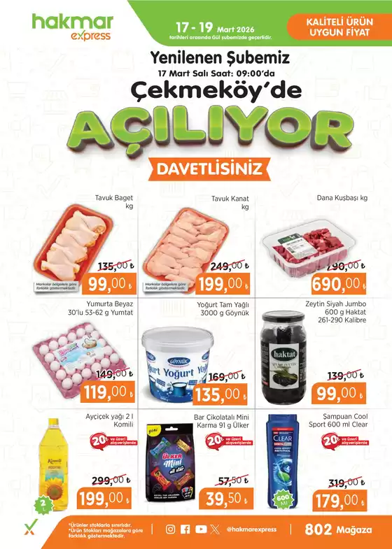 Hakmar Express kataloğu, Posof | 17-19 Mart 2026 | 2026-03-17T00:00:00.000Z - 2026-03-19T00:00:00.000Z