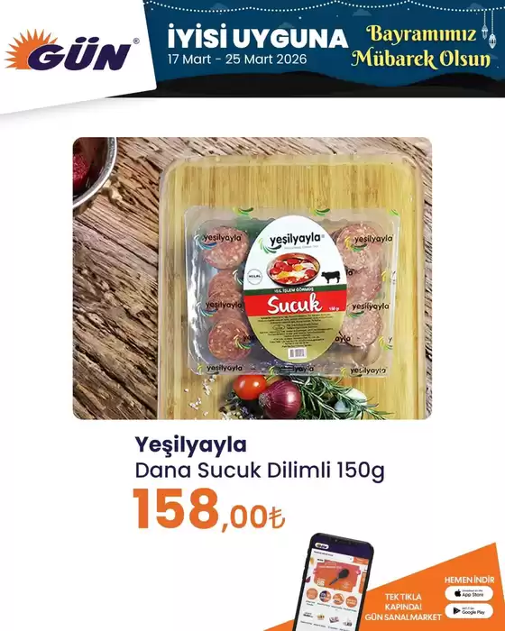 Gün Süpermarket kataloğu, Refahiye | Cazip teklifleri keşfedin | 2026-03-17T00:00:00.000Z - 2026-03-25T00:00:00.000Z