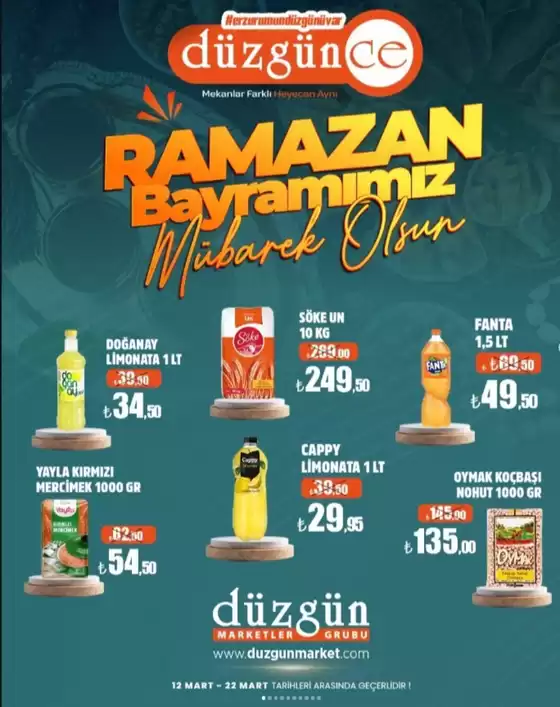 Düzgün Market kataloğu, Sultanhanı | Ramazan Bayramimiz | 2026-03-18T00:00:00.000Z - 2026-03-22T00:00:00.000Z