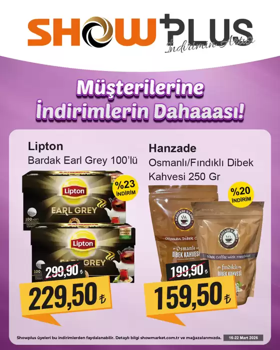 Show Market kataloğu, Bayramiç | En iyi fırsatlarımız | 2026-03-16T00:00:00.000Z - 2026-03-22T00:00:00.000Z