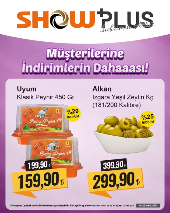 Show Market kataloğu, Yeşilova (Burdur) | En iyi fırsatlar ve indirimler | 2026-03-16T00:00:00.000Z - 2026-03-22T00:00:00.000Z