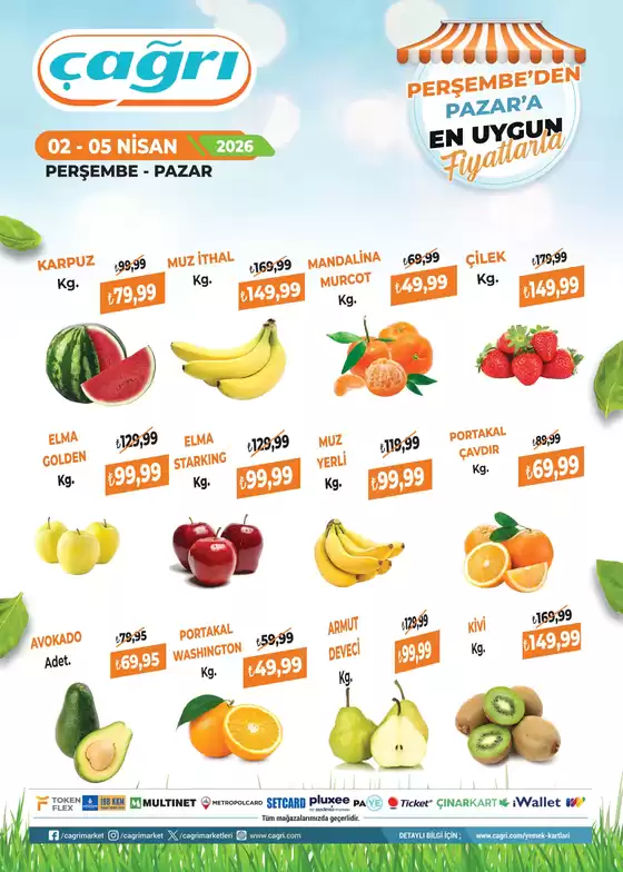 Çağrı Market kataloğu, Tokat | Fırsat avcıları için teklifler | 2026-04-02T00:00:00.000Z - 2026-04-05T00:00:00.000Z