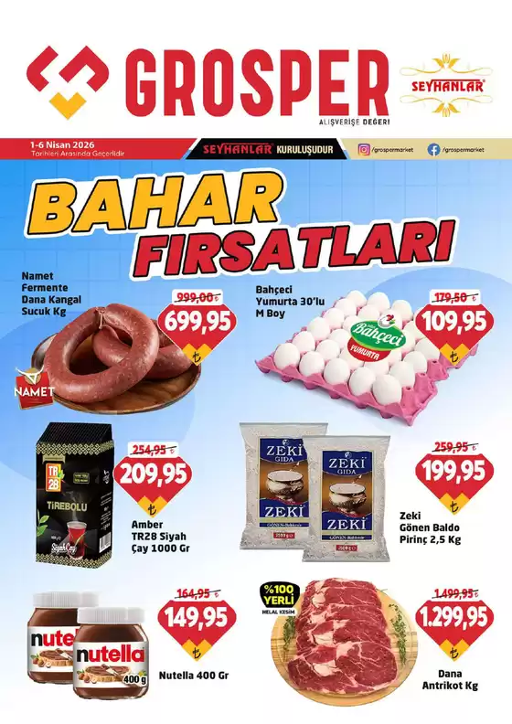 Grosper kataloğu, Tokat | Müşterilerimiz için özel fırsatlar | 2026-04-01T00:00:00.000Z - 2026-04-06T00:00:00.000Z