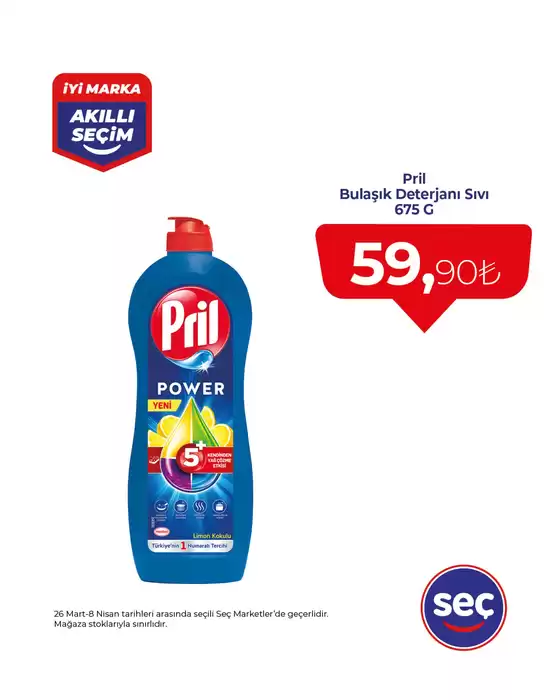 Seç Market kataloğu, Eynesil | Fırsat avcıları için teklifler | 2026-03-26T00:00:00.000Z - 2026-04-08T00:00:00.000Z