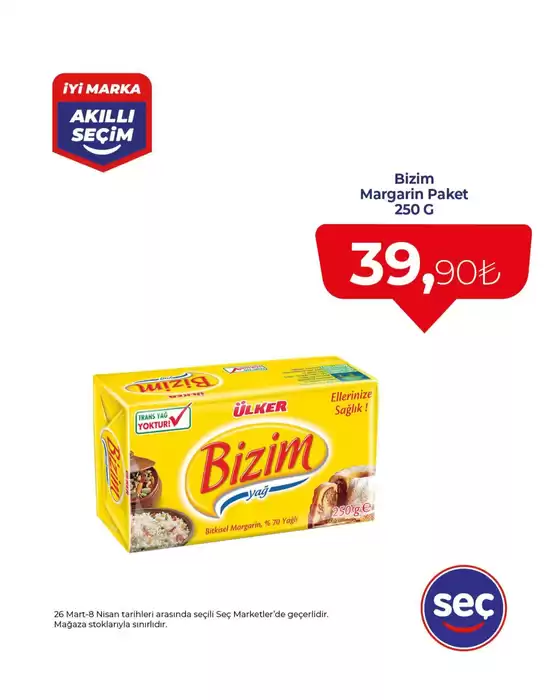 Seç Market kataloğu, Eynesil | Tüm müşteriler için en iyi fırsatlar | 2026-03-26T00:00:00.000Z - 2026-04-08T00:00:00.000Z