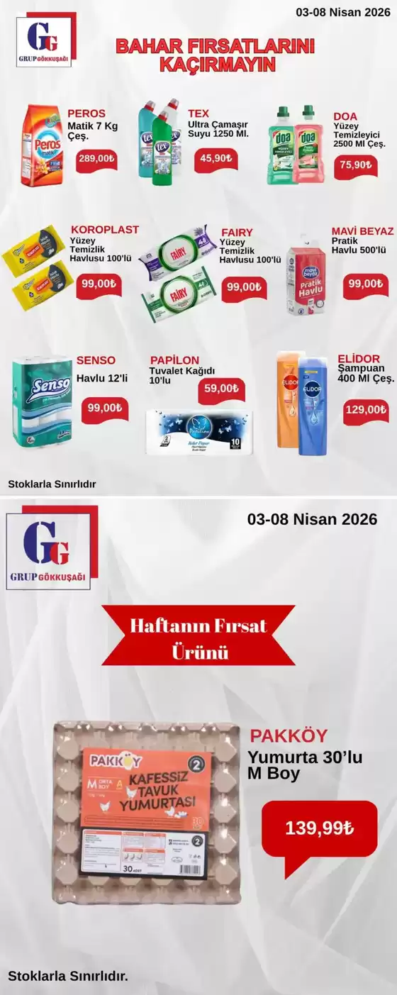 Grup Gökkuşağı kataloğu | İndirimler ve kampanyalar | 2026-04-03T00:00:00.000Z - 2026-04-08T00:00:00.000Z