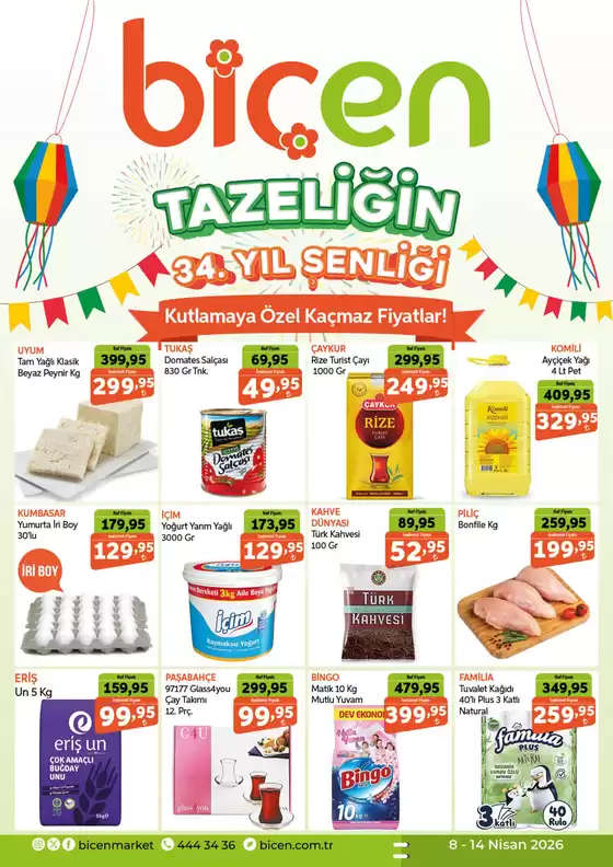 Biçen Market kataloğu | Oferta | 2026-04-08T00:00:00.000Z - 2026-04-14T00:00:00.000Z