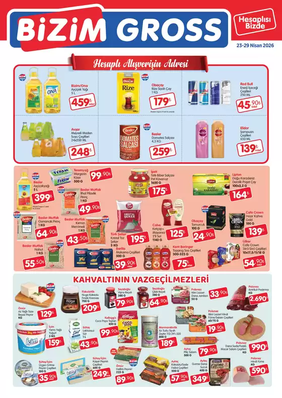 Bizim Toptan kataloğu, Konuklu (Adıyaman) | Fırsat avcıları için harika teklifler | 2026-04-23T00:00:00.000Z - 2026-04-29T00:00:00.000Z