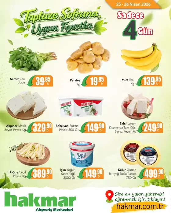 Hakmar kataloğu | Fırsat avcıları için harika teklifler | 2026-04-23T00:00:00.000Z - 2026-04-26T00:00:00.000Z