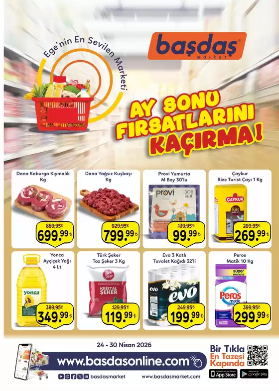 Başdaş Market kataloğu | 24-30 Nisan Ay Sonu Fırsatlarını Kaçırma! | 2026-04-24T00:00:00.000Z - 2026-04-30T00:00:00.000Z