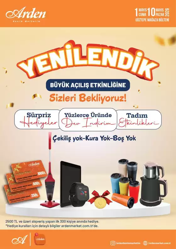 Arden Market kataloğu | Güncel fırsatlar ve teklifler | 2026-05-01T00:00:00.000Z - 2026-05-10T00:00:00.000Z