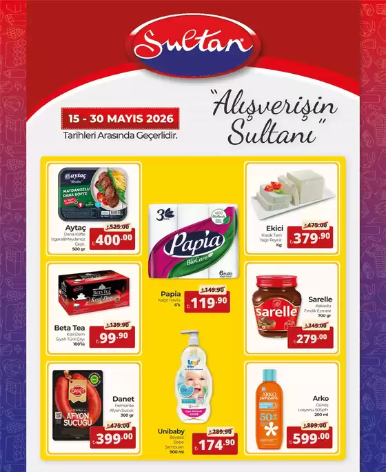 Sultan Market kataloğu | En iyi fırsatlarımız | 2026-05-15T00:00:00.000Z - 2026-05-30T00:00:00.000Z