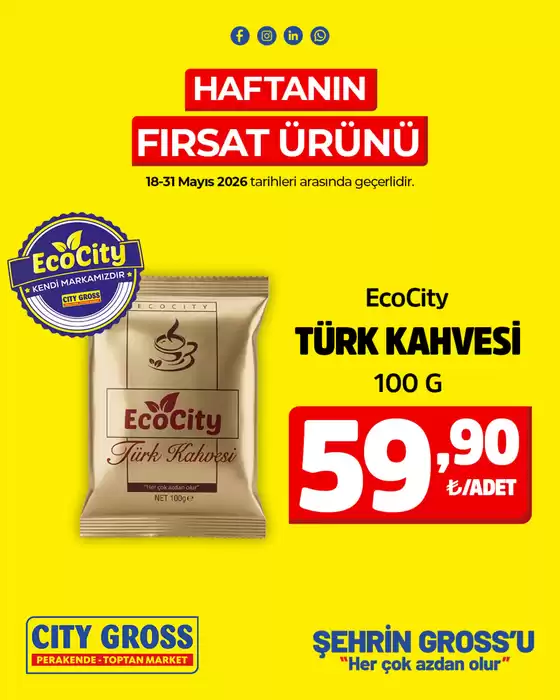 City Gross kataloğu | Müşterilerimiz için özel fırsatlar | 2026-05-18T00:00:00.000Z - 2026-05-31T00:00:00.000Z