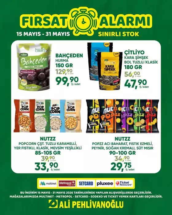 Ali Pehlivanoğlu kataloğu | Şimdi fırsatlarımızla tasarruf edin | 2026-05-15T00:00:00.000Z - 2026-05-31T00:00:00.000Z
