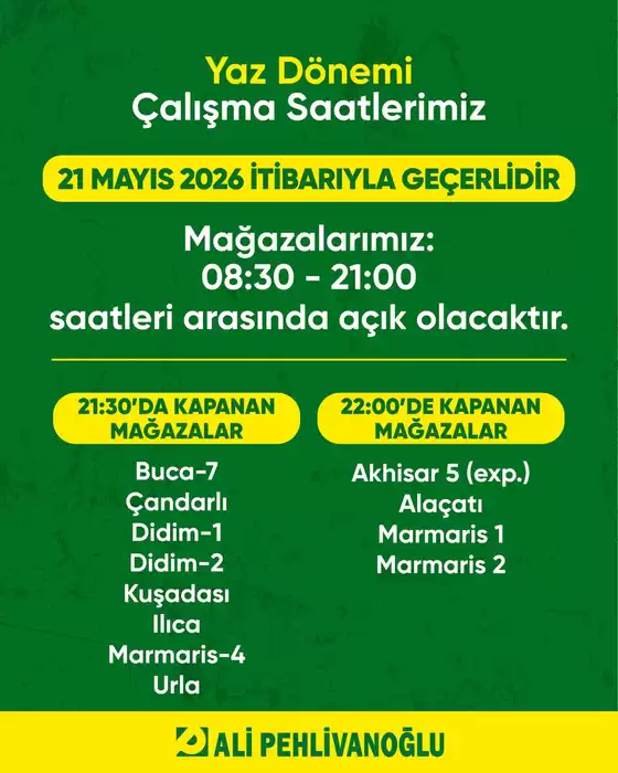Ali Pehlivanoğlu kataloğu | Tüm müşteriler için harika teklif | 2026-05-22T00:00:00.000Z - 2026-06-05T00:00:00.000Z
