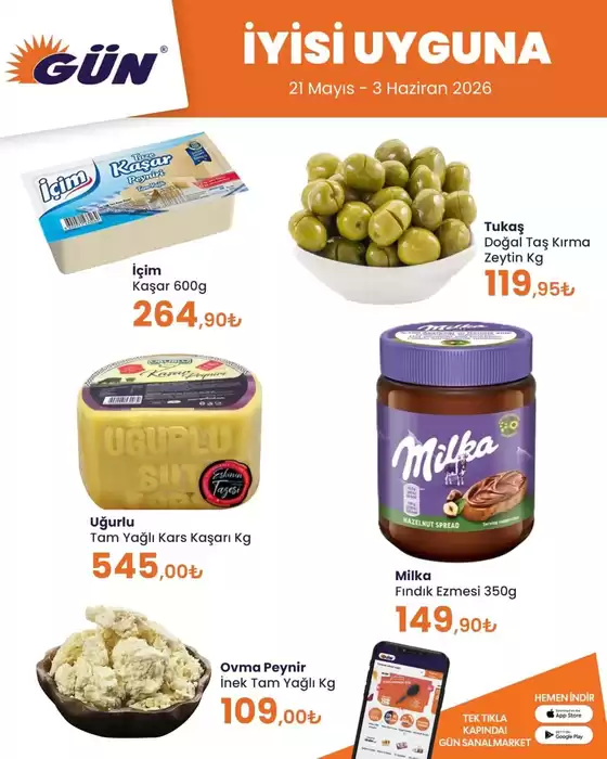Gün Süpermarket kataloğu, Şamlar (İstanbul) | Tüm fırsat avcıları için en iyi teklifler | 2026-05-21T00:00:00.000Z - 2026-06-03T00:00:00.000Z