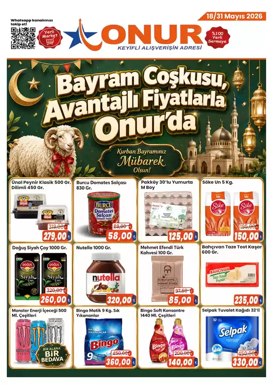 Onur Hipermarketleri kataloğu | Bayram Coskusu Avantajli Fiyatlarla Onurda | 2026-05-18T00:00:00.000Z - 2026-05-31T00:00:00.000Z
