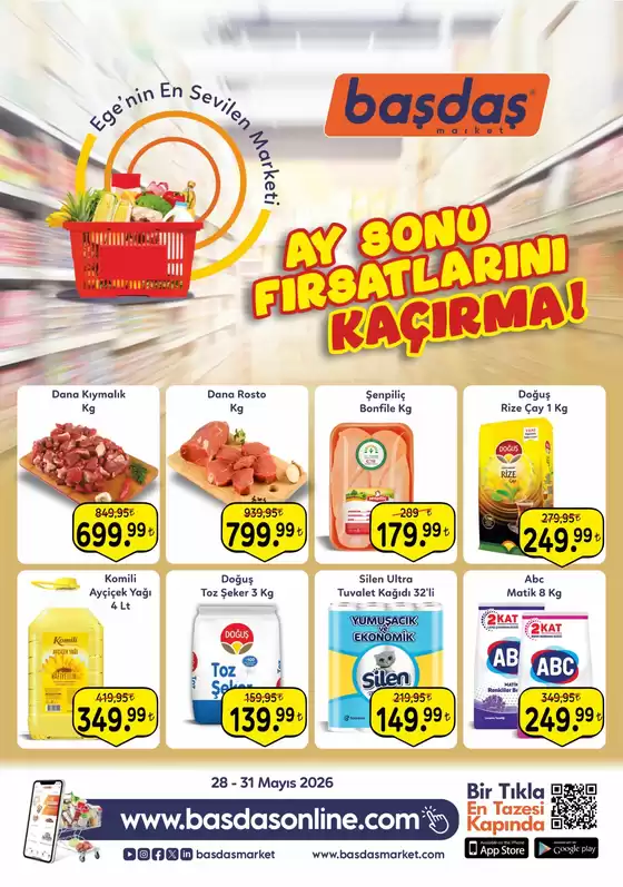 Başdaş Market kataloğu | 28-31 Mayıs Ay Sonu Fırsatlarını Kaçırma! | 2026-05-28T00:00:00.000Z - 2026-05-31T00:00:00.000Z
