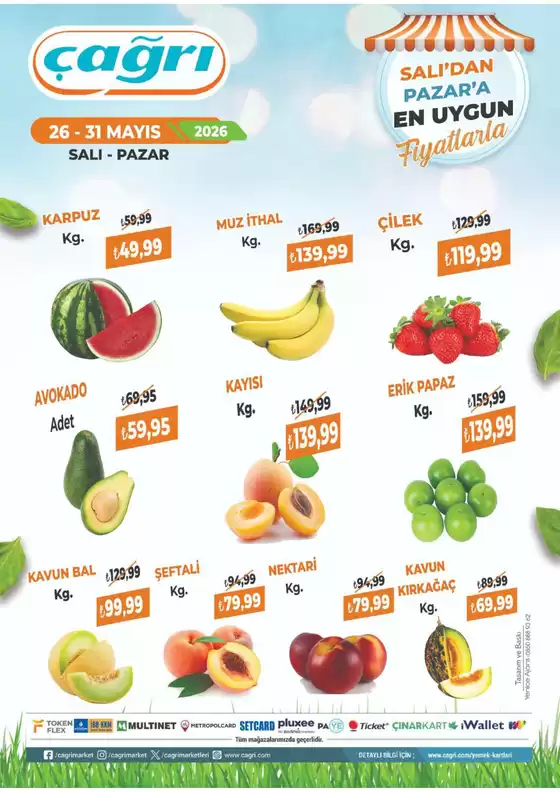 Çağrı Market kataloğu | Fırsat avcıları için harika teklifler | 2026-05-26T00:00:00.000Z - 2026-05-31T00:00:00.000Z