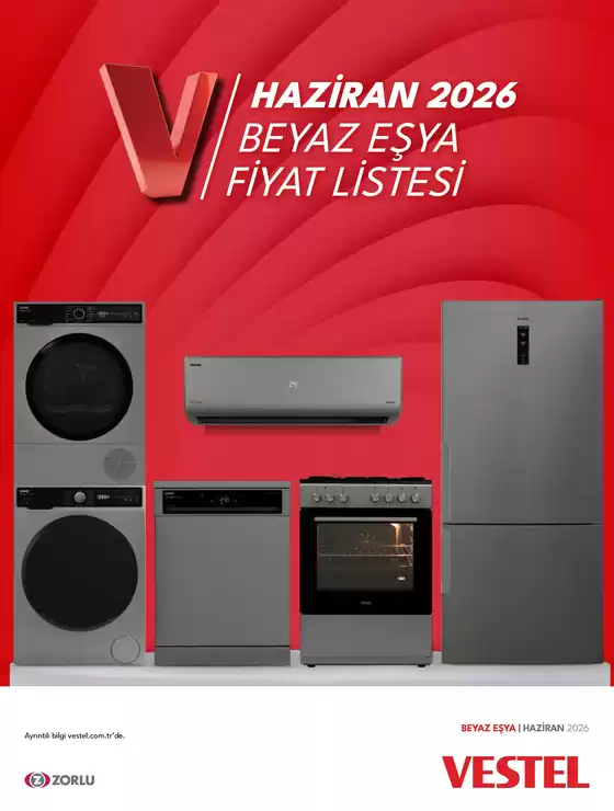 Vestel kataloğu | Beyaz Eşyalar | 2026-06-01T00:00:00.000Z - 2026-06-30T00:00:00.000Z