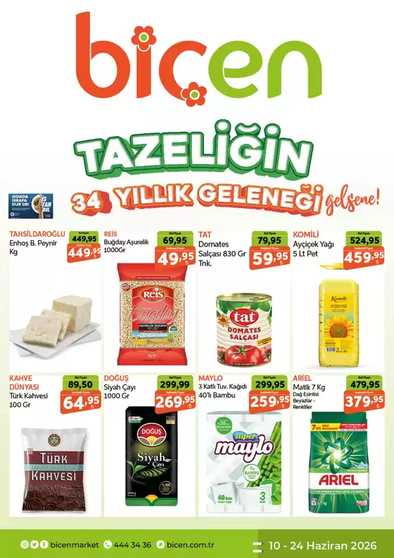 Biçen Market kataloğu | Keşfedilecek yeni teklifler | 2026-06-10T00:00:00.000Z - 2026-06-24T00:00:00.000Z