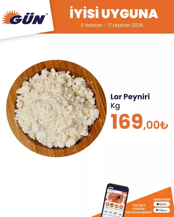 Gün Süpermarket kataloğu | Tasarrufçular için en iyi teklifler | 2026-06-11T00:00:00.000Z - 2026-06-17T00:00:00.000Z