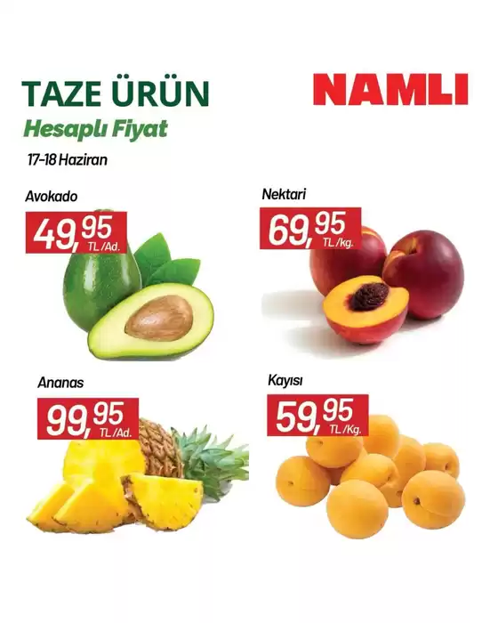 Namlı Hipermarketleri kataloğu, Bünyan | Güncel özel kampanyalar | 2026-06-17T00:00:00.000Z - 2026-06-18T00:00:00.000Z