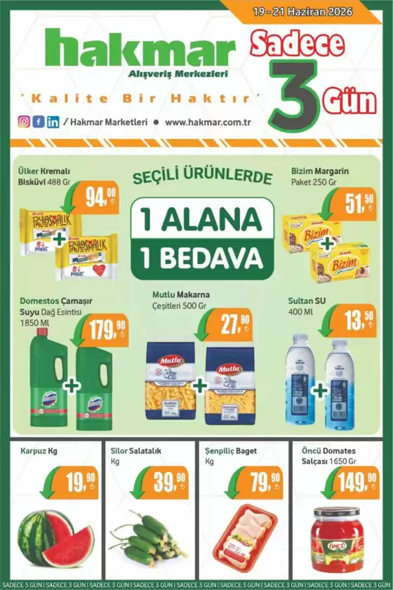Hakmar kataloğu | Keşfedilecek yeni teklifler | 2026-06-19T00:00:00.000Z - 2026-06-21T00:00:00.000Z