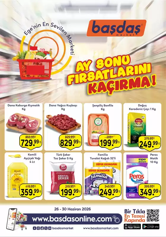 Başdaş Market kataloğu | 26-30 Haziran Ay Sonu Fırsatlarını Kaçırma! | 2026-06-26T00:00:00.000Z - 2026-06-30T00:00:00.000Z