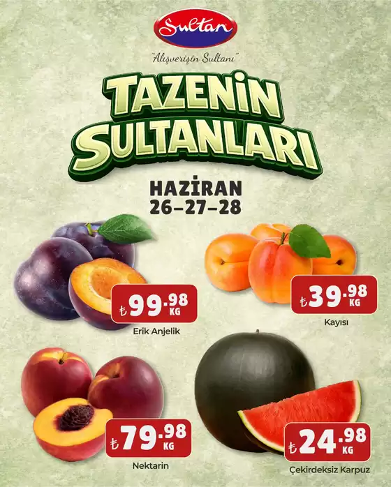 Sultan Market kataloğu | Sizin için özel teklifler | 2026-06-26T00:00:00.000Z - 2026-06-28T00:00:00.000Z