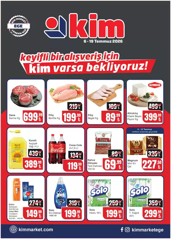 Kim Market kataloğu | Geniş teklif yelpazesi | 2026-07-06T00:00:00.000Z - 2026-07-19T00:00:00.000Z