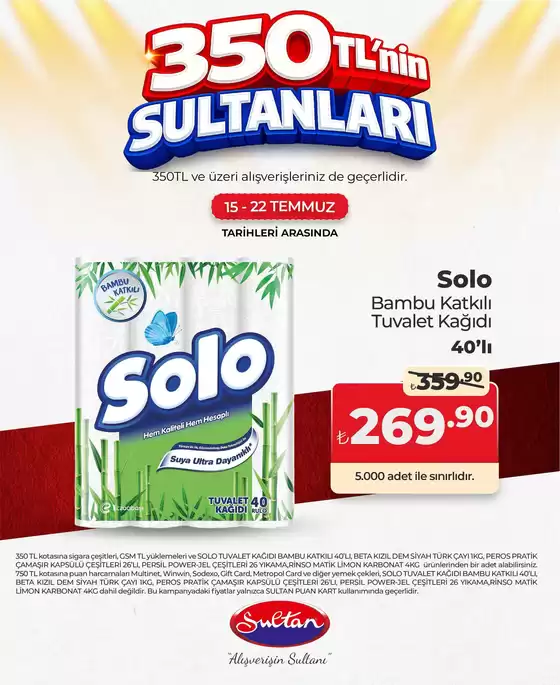 Sultan Market kataloğu | Herkes için cazip özel teklifler | 2026-07-15T00:00:00.000Z - 2026-07-22T00:00:00.000Z