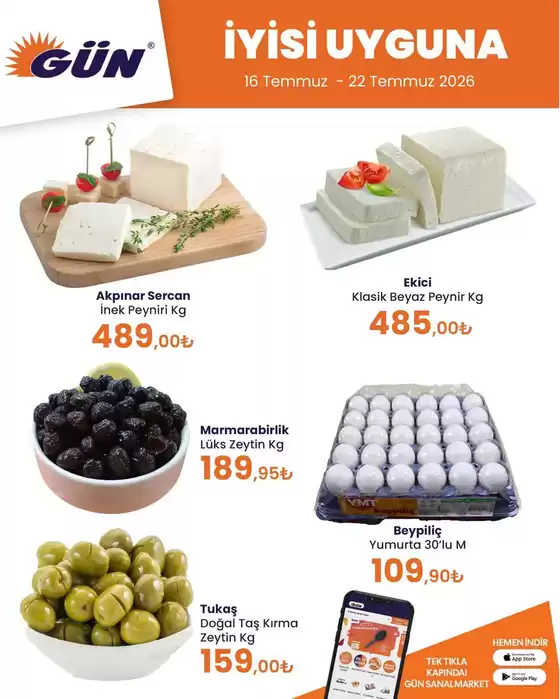 Gün Süpermarket kataloğu | Gün Süpermarket katalog | 2026-07-16T00:00:00.000Z - 2026-07-22T00:00:00.000Z