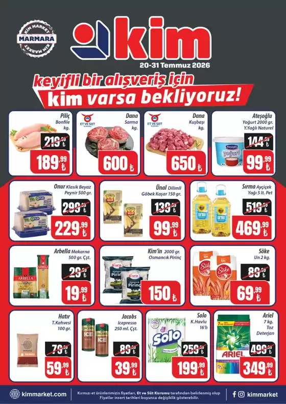 Kim Market kataloğu | Cazip teklifleri keşfedin | 2026-07-20T00:00:00.000Z - 2026-07-31T00:00:00.000Z
