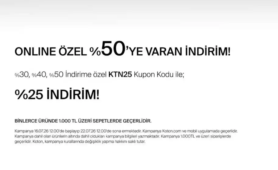 Koton kataloğu | Oferta | 2026-07-21T00:00:00.000Z - 2026-07-22T00:00:00.000Z