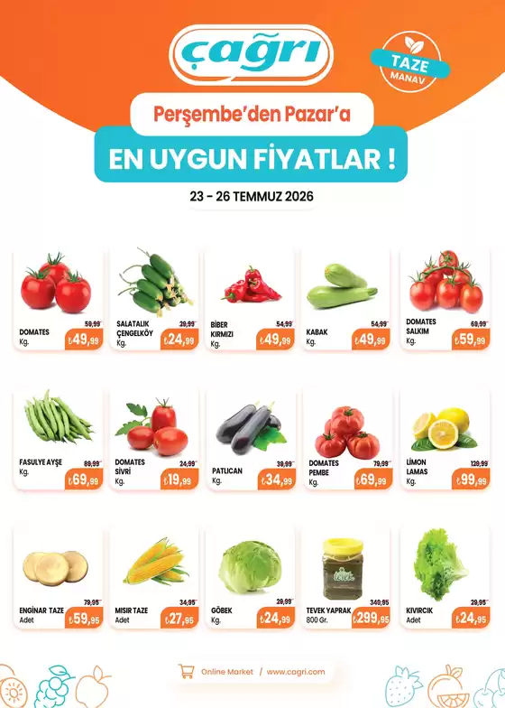 Çağrı Market kataloğu | Keşfedilecek yeni teklifler | 2026-07-23T00:00:00.000Z - 2026-07-26T00:00:00.000Z