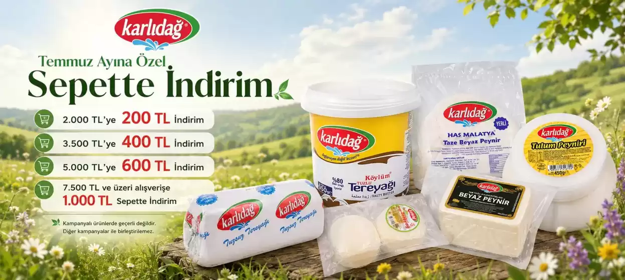 Karlıdağ Market kataloğu | Oferta | 2026-07-27T00:00:00.000Z - 2026-08-27T00:00:00.000Z