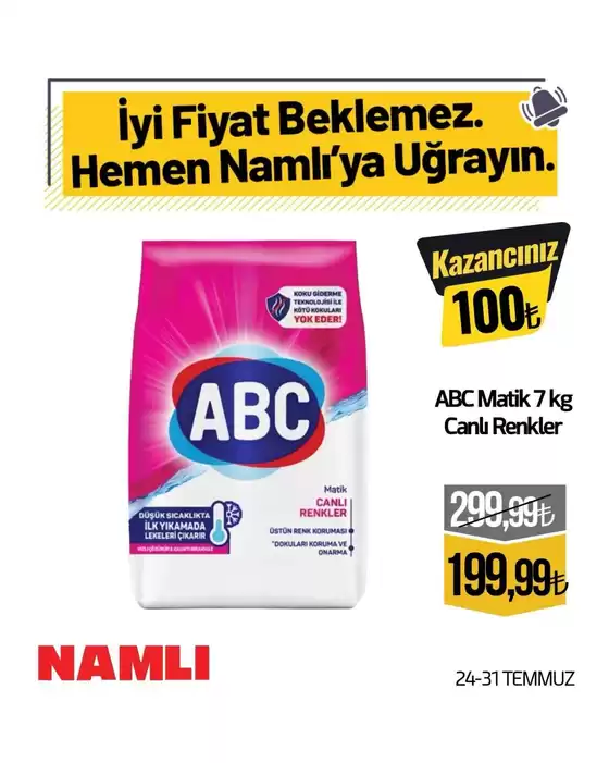 Namlı Hipermarketleri kataloğu | En iyi fırsatlar ve indirimler | 2026-07-24T00:00:00.000Z - 2026-07-31T00:00:00.000Z