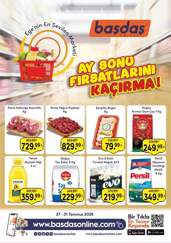 Başdaş Market kataloğu | 27-31 Temmuz Ay Sonu Fırsatlarını Kaçırma! | 2026-07-27T00:00:00.000Z - 2026-07-31T00:00:00.000Z