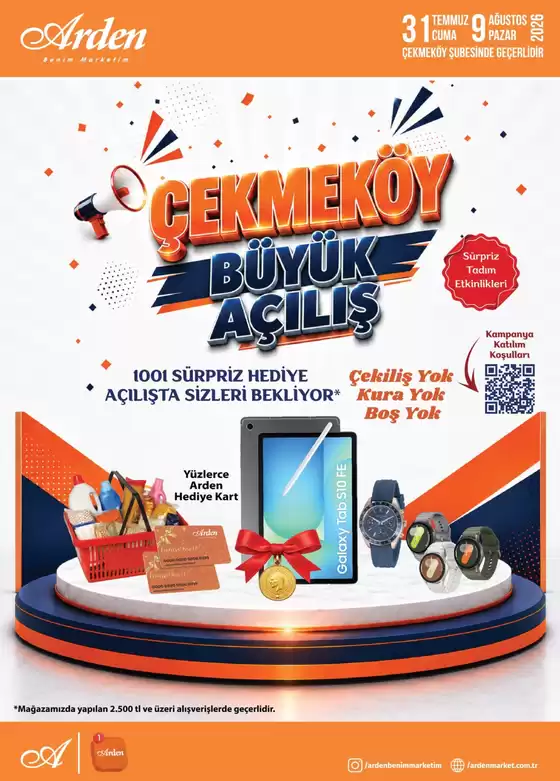 Arden Market kataloğu, İstanbul | Seçili ürünlerde harika indirimler | 2026-07-31T00:00:00.000Z - 2026-08-09T00:00:00.000Z