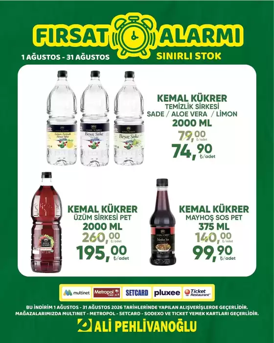 Ali Pehlivanoğlu kataloğu | Sizin için özel teklifler | 2026-08-01T00:00:00.000Z - 2026-08-31T00:00:00.000Z
