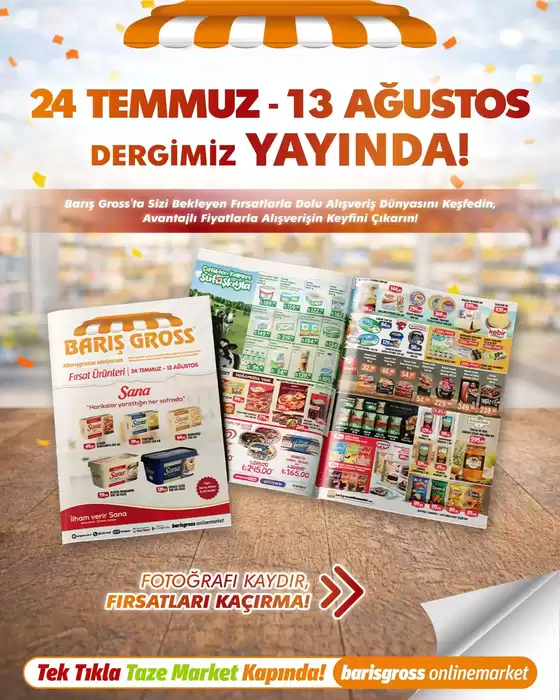Barış Gross Market kataloğu | Fırsat avcıları için teklifler | 2026-07-24T00:00:00.000Z - 2026-08-13T00:00:00.000Z